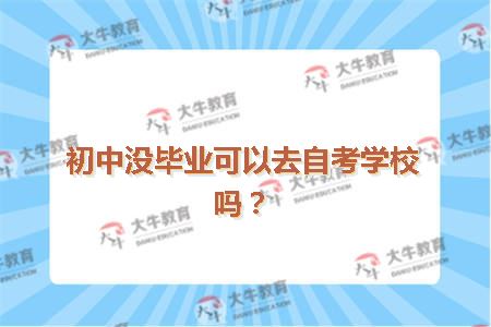 初中没毕业可以去自考学校吗?