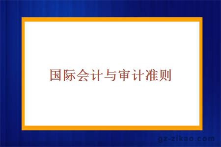 国际会计与审计准则