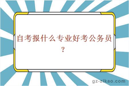 自考报什么专业好考公务员？