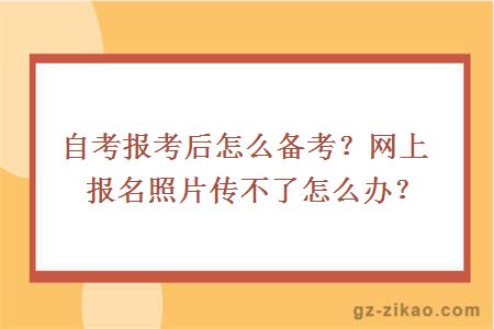 自考报考后怎么备考？网上报名照片传不了怎么办？