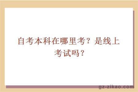 自考本科在哪里考？是线上考试吗？